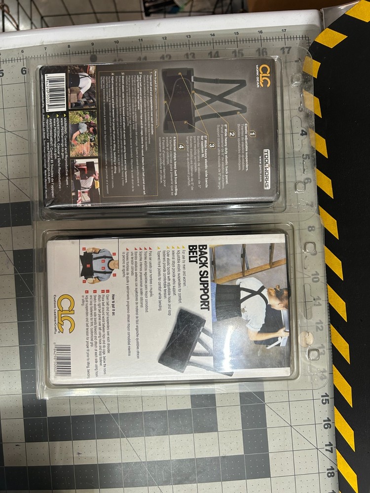 NOS 2-pack lot CLC Tool Works Elastic Back Support Belt Gear Size SMALL & MEDIUM