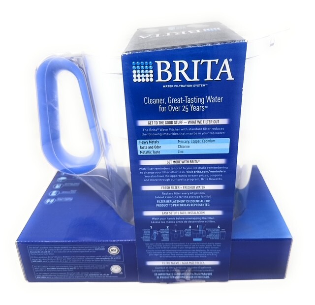 Brita New Sealed Large 10-Cup Water Filter Pitcher With 2 Standard Filters