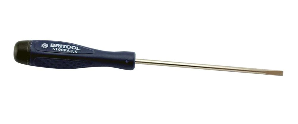Britool Slotted Flat Blade Screwdriver 3.5mm