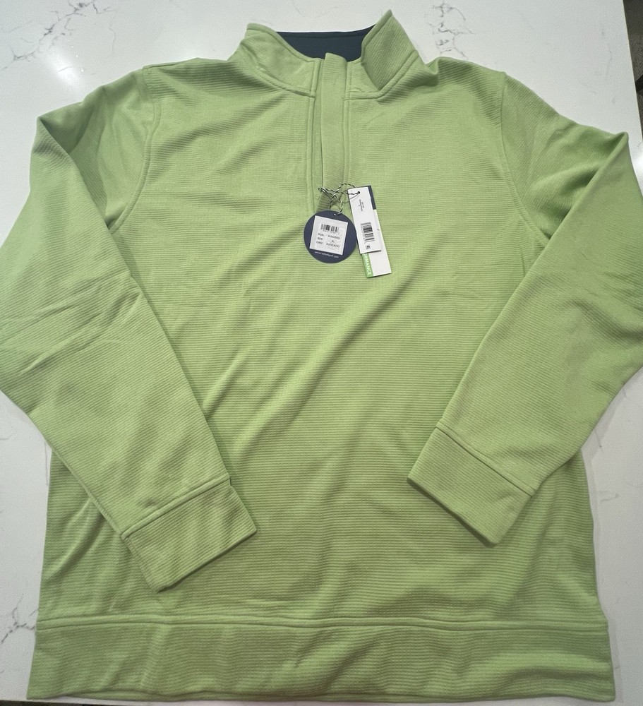 NWT Tailor Byrd Performance 1/4 Zip Pullover Avocado Green Men XL