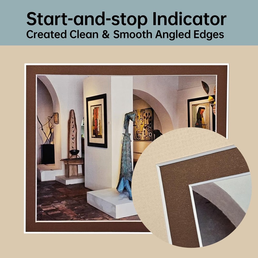 Retractable Mat Cutter - 45° Bevel Blade Board Cutting Tool Silver