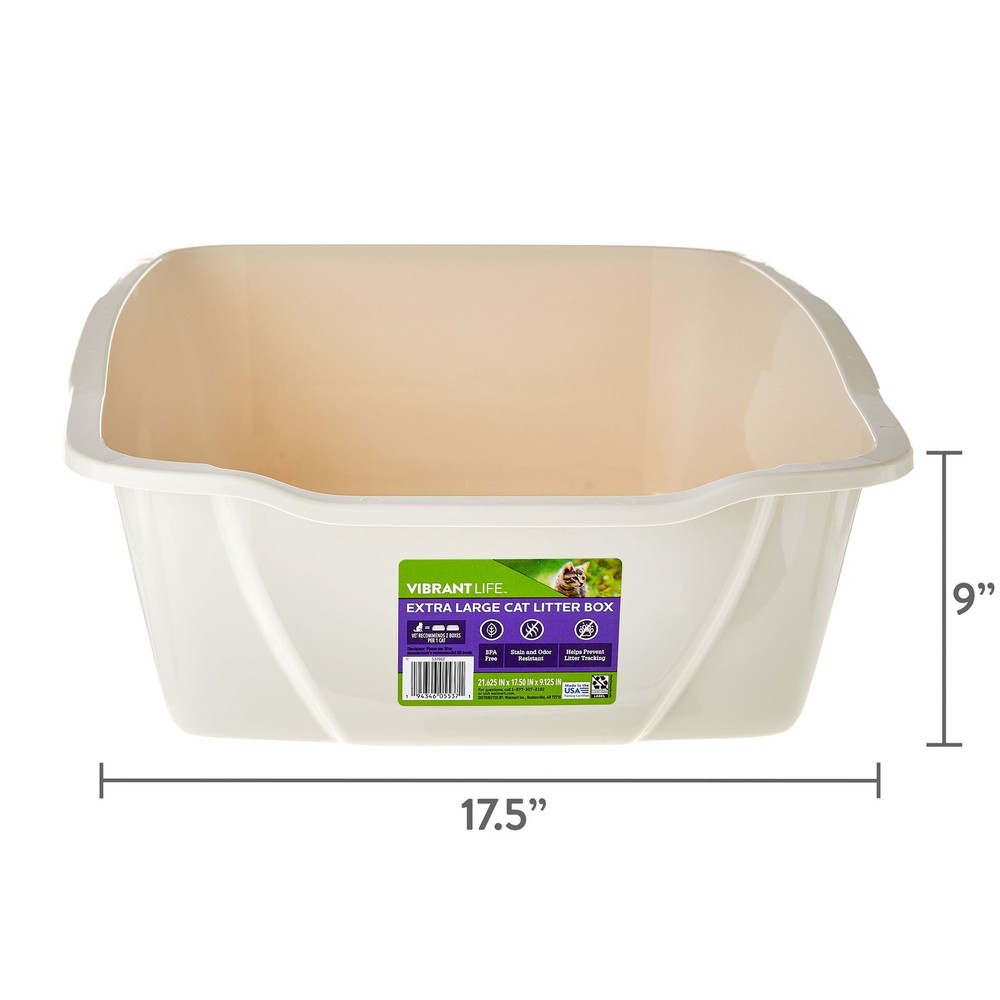 Vibrant Life Extra Large Open Cat Litter Box