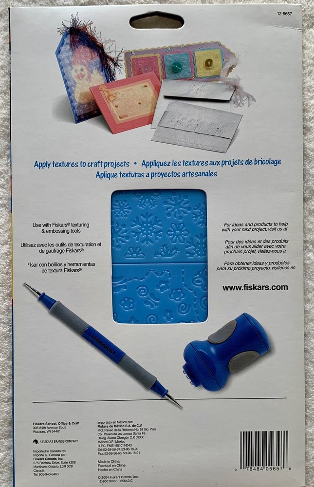 Fiskars Texture Plates Assortment For Paper Crafts