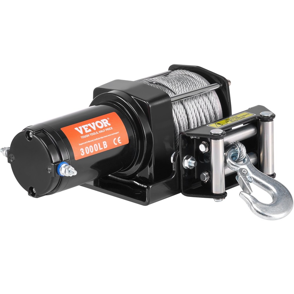 Electric Winch 3000 lb Line Pull Capacity 12V DC ATV/UTV Winch Φ3/16 in x