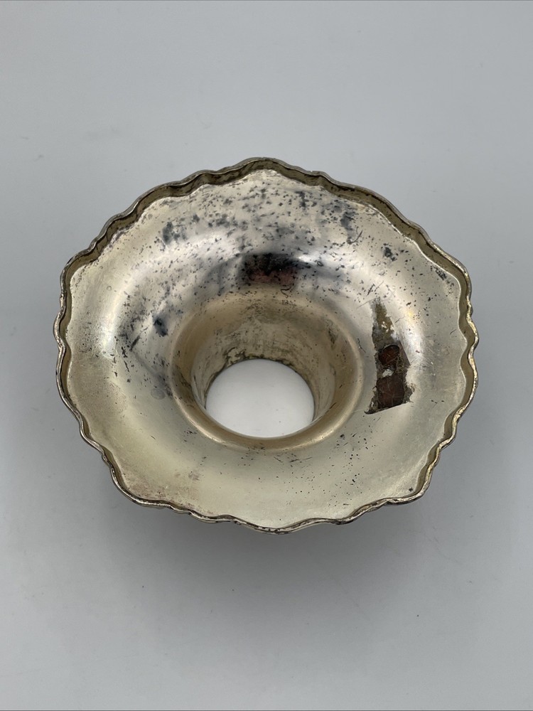 Vintage Silverplate Candelabra Insert Replacement Piece Bobeche Unique H1