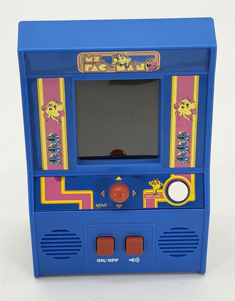 2018 Basic Fun Ms.Pac-man Handheld Retro Mini Arcade Game Bandai Namco
