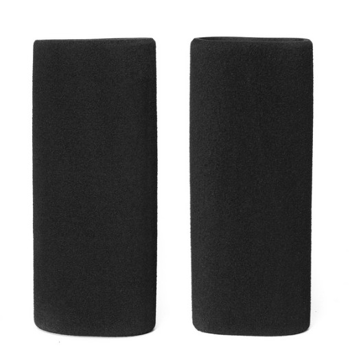 Motorcycle Foam Anti Vibration Comfort Handlebar Grip Covers Protector Black 2Pc