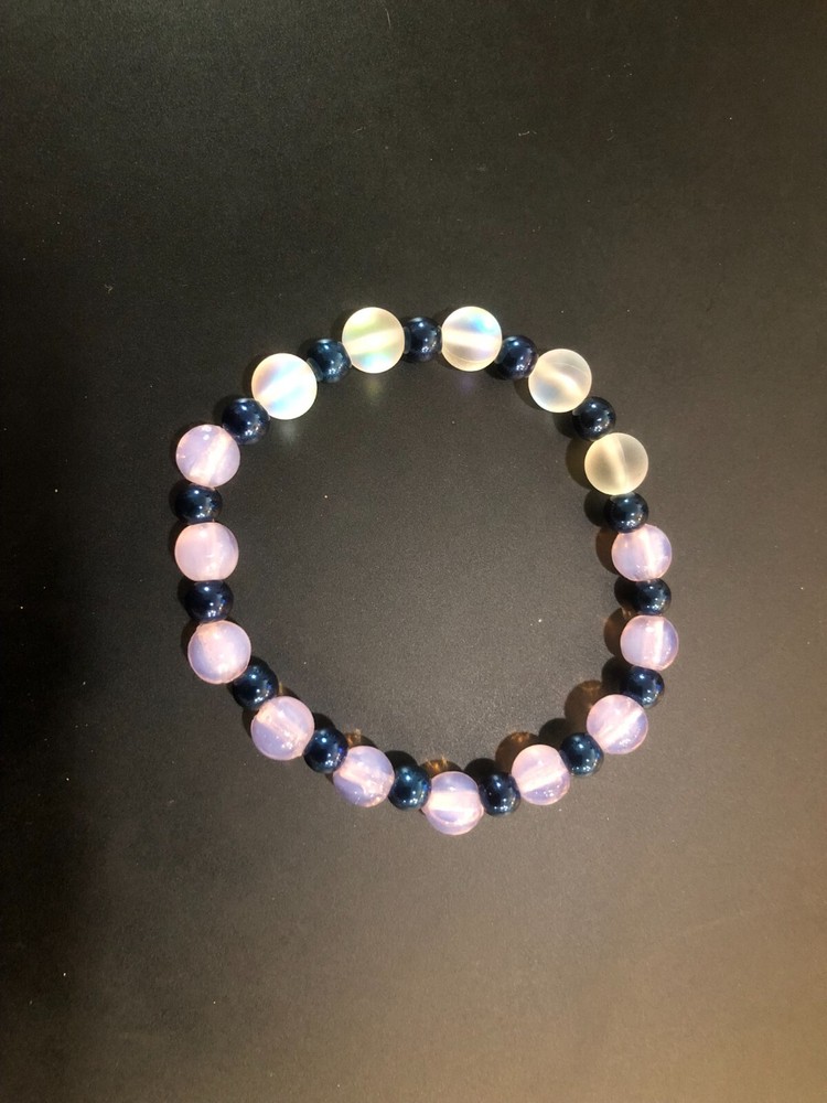 Beaded Stretch Bracelet Handmade Boho Design
