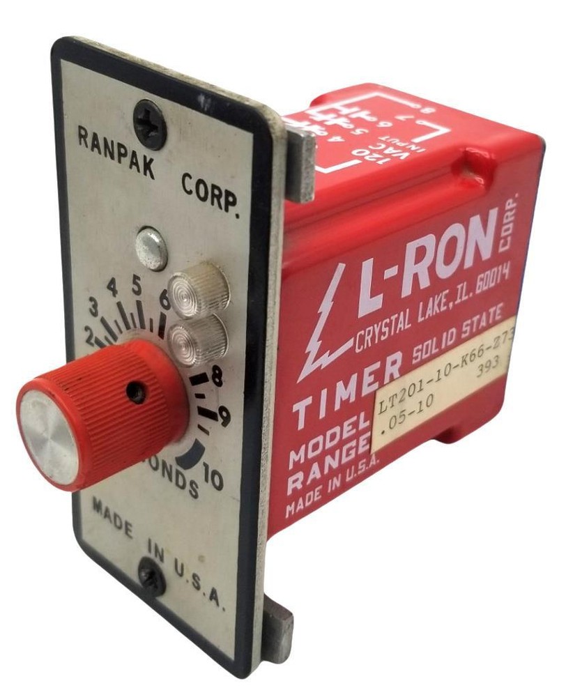 L-Ron LT201-10-K66-Z73 Solid State Timer 120VAC Input 393 Range 0.05-10