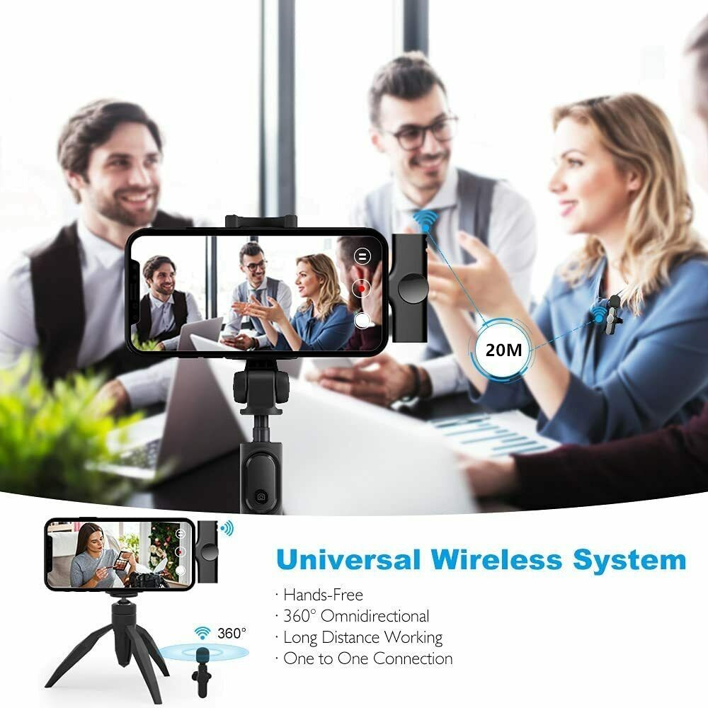 Wireless Microphone Mini Audio With Type-C Receiver For Conference Interview D