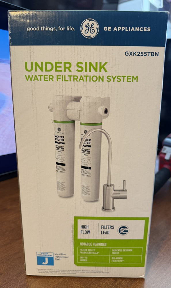 GE GXK255TBN Under Sink Water Filtration System w/ Faucet FQK2J filters.NEW