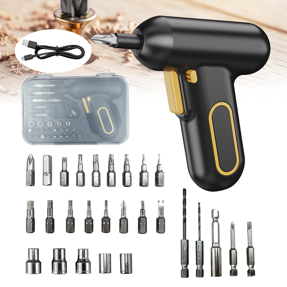 29pcs Electric Screwdriver Set with USB Charging and Variable Speed Rechargeable