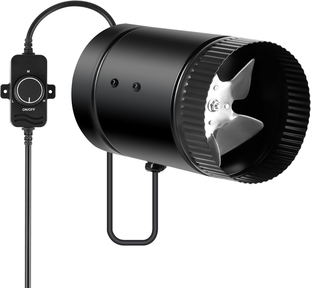 iPower Inline Duct Fan Booster with Variable Speed Control