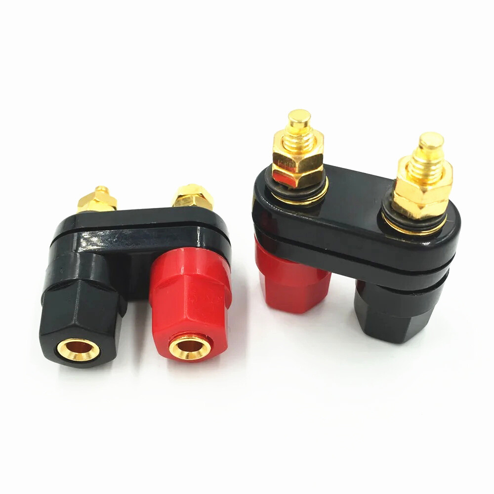 10 Pcs Speaker Amplifier Terminal Binding Post Dual 2-way Plug Connector