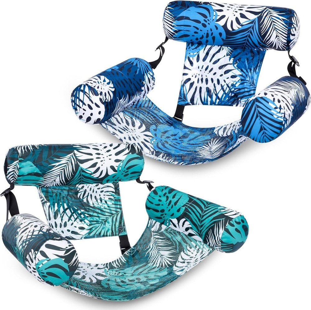 Syncfun 2 Packs Inflatable Pool Float Hammock Chairs Lounge Summer Water Fun US