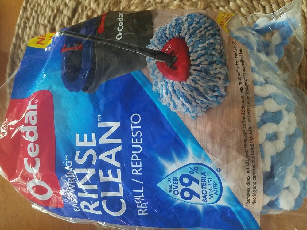 O-Cedar EasyWring Rinse Clean Spin Mop Microfiber Refill, Blue