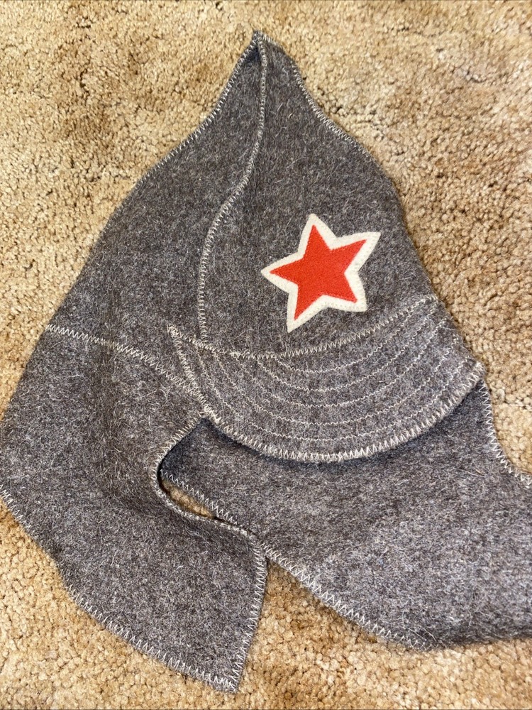 Russian Soviet Budenovka Red Star Sauna Hat