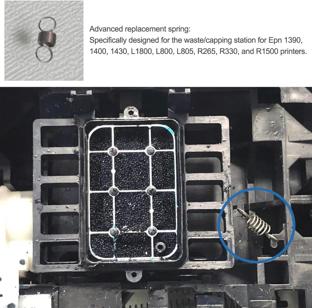 2Pcs Replacement Spring L1800 DTF Printhead Cap Top Waste Ink Pad Capping...