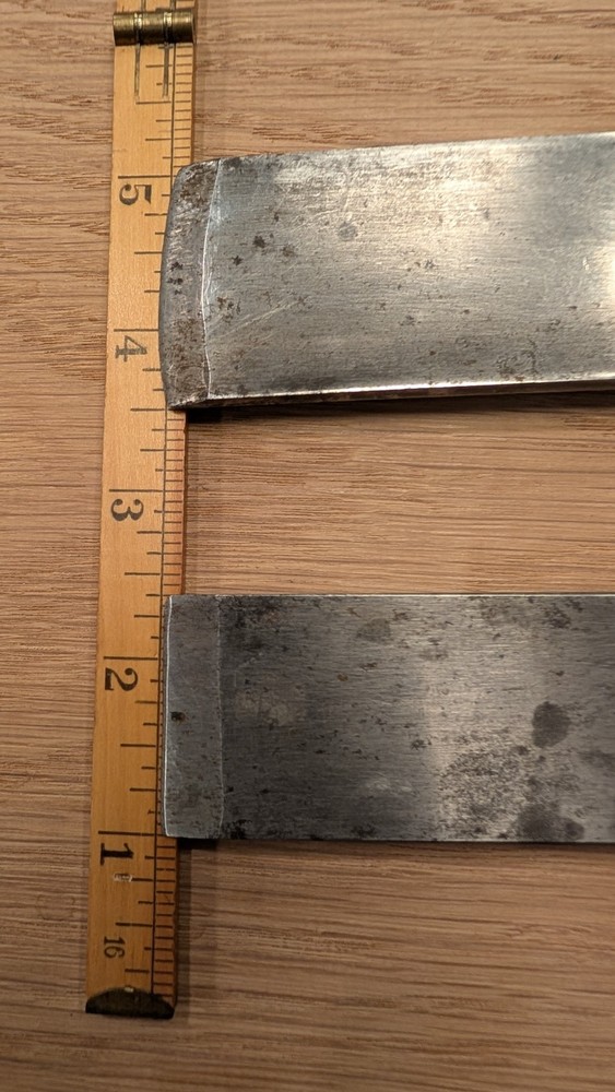 2 Enormous Thomas Ibbotson Incannel Carving Gouges, 1 1/4" And 1 1/2"