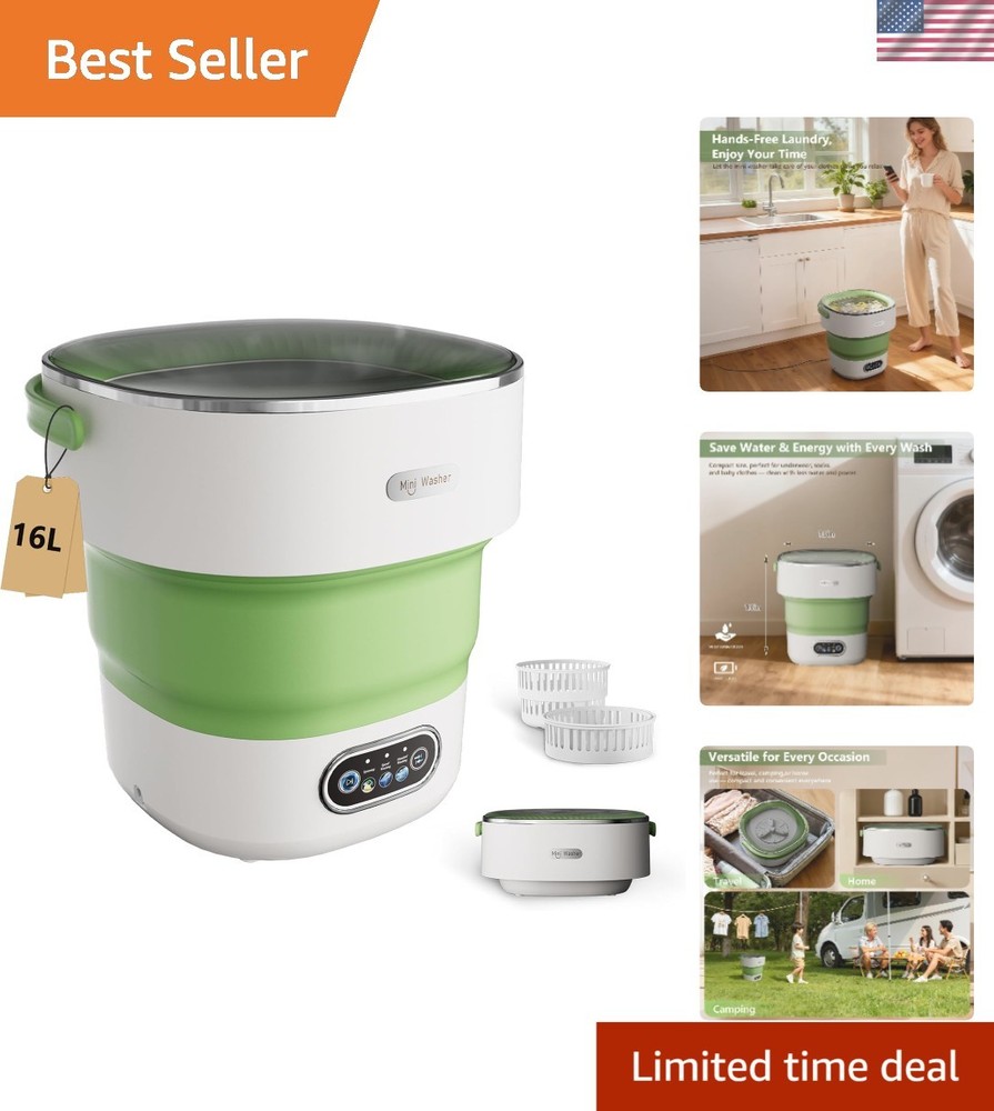 Versatile 16L Mini Laundry Machine with Multi-Cycle Options for Every Need