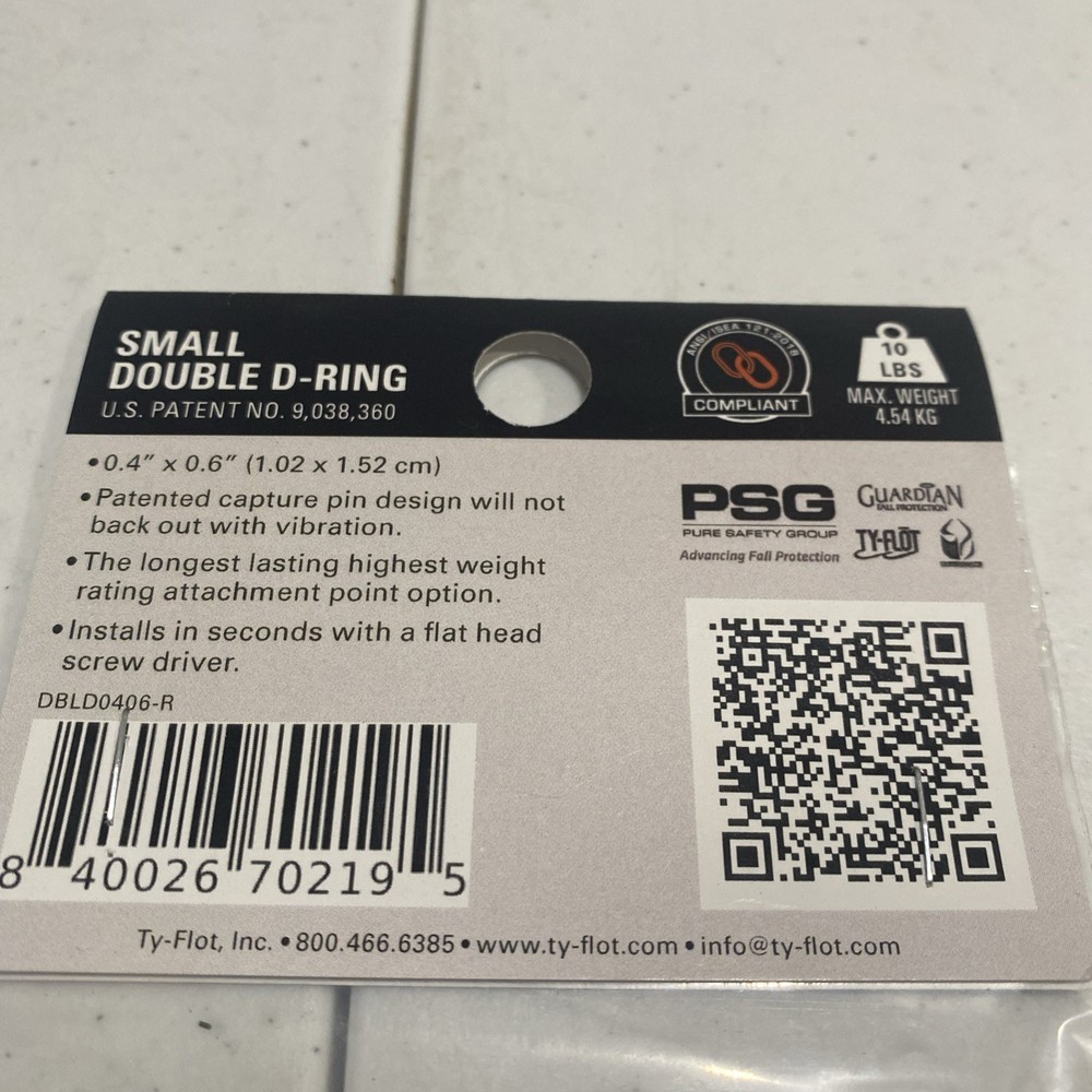 Stronghold By PSG Small D-Ring for Tool Security