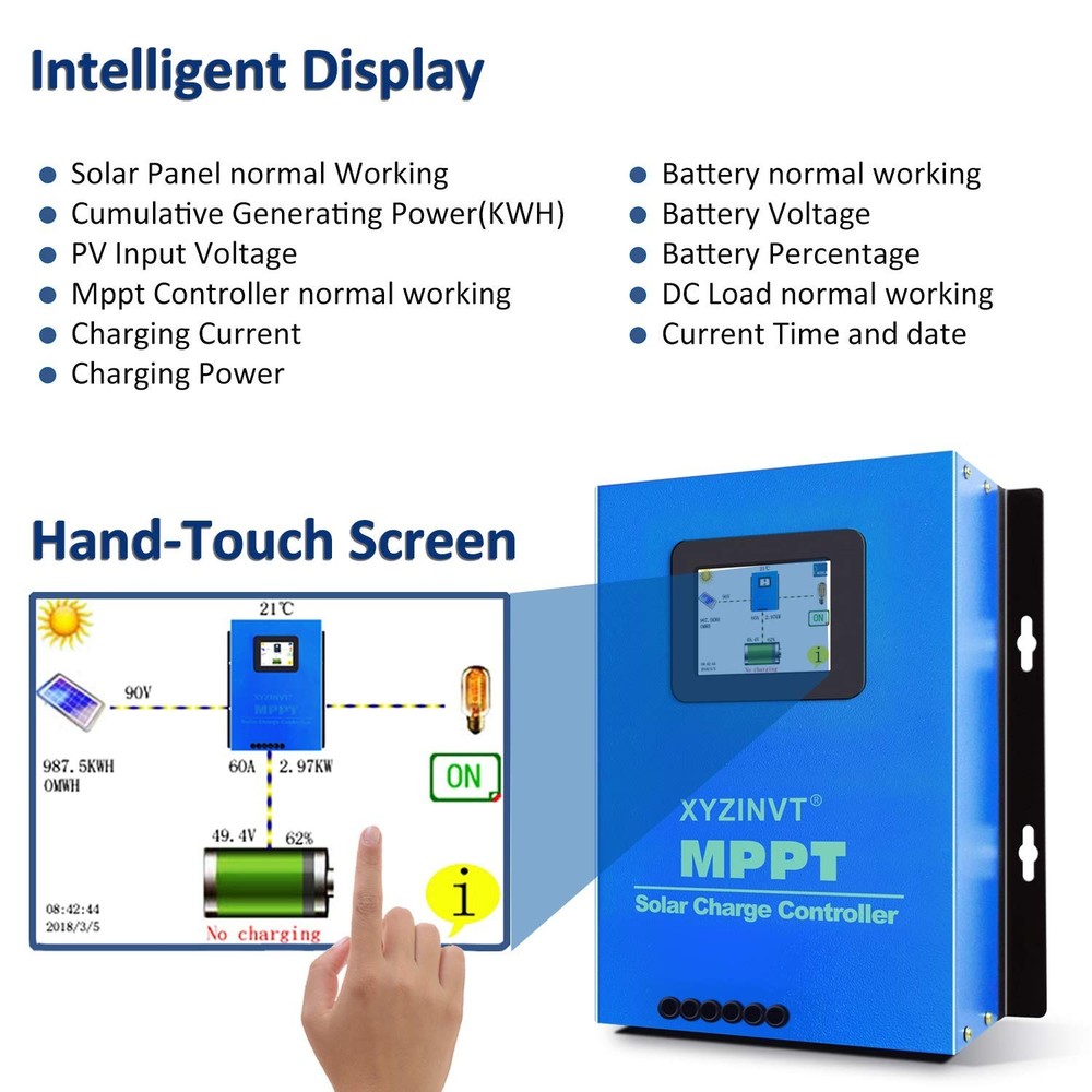 MPPT Solar Charge Controller 60A 170V Input Volt PV Solar Panel Controller
