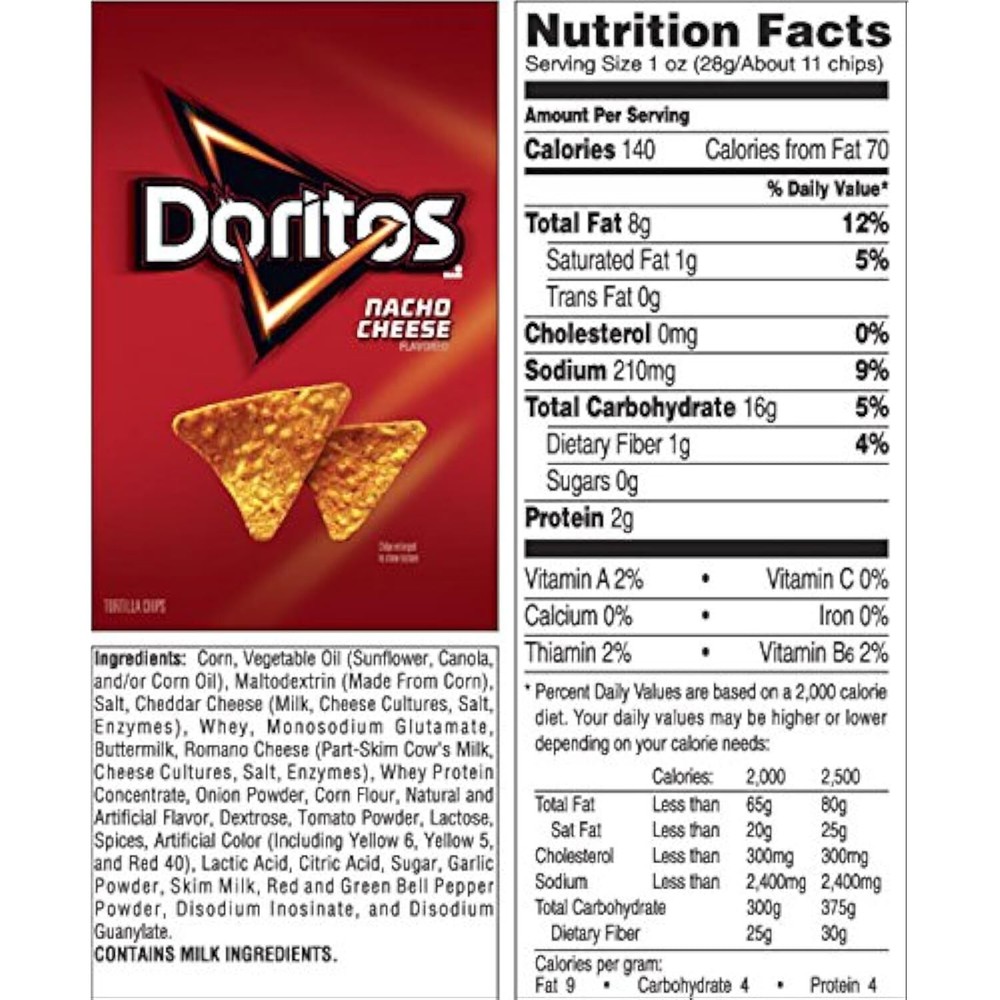 Doritos Nacho Cheesier Chips - 50 / 1 Ounce