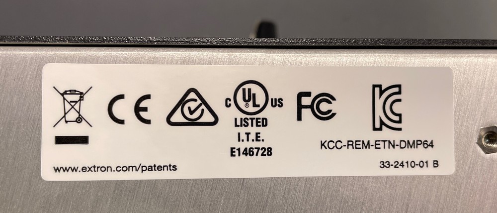 Extron DMP 64 ProDSP Digital Matrix Processor
