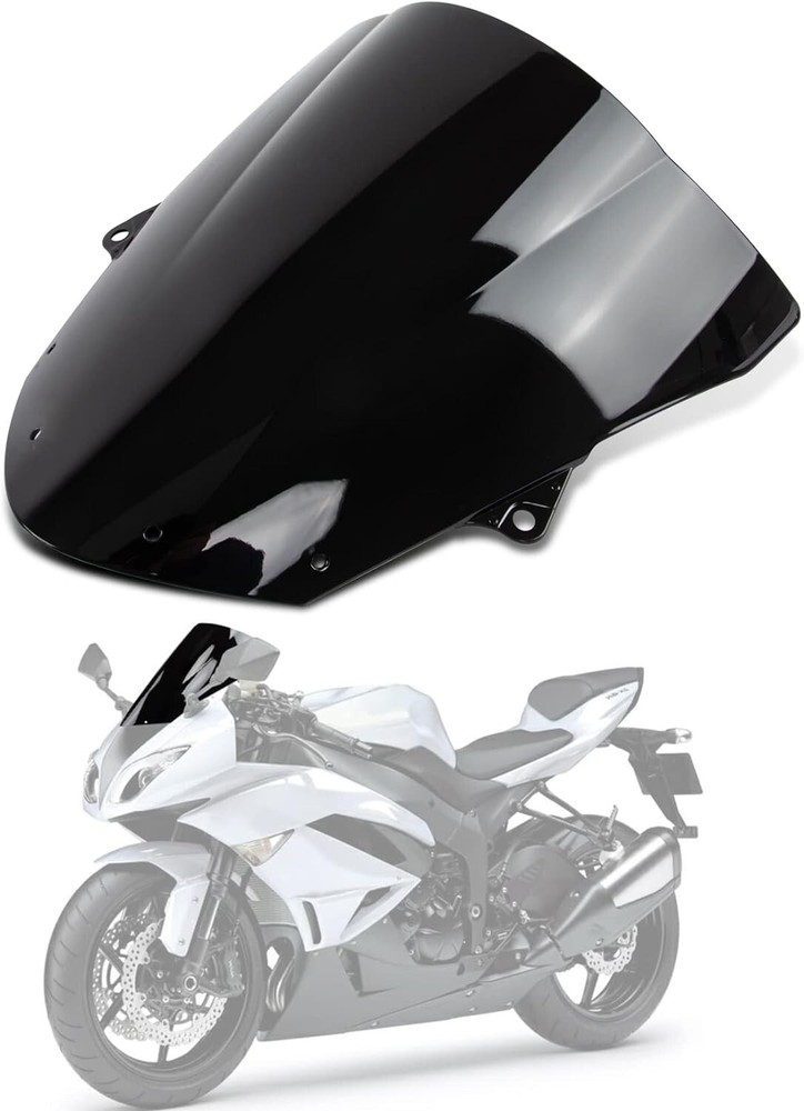 Zero Gravity Double Bubble Windscreen Dark Smoke #16-262-19 for Kawasaki