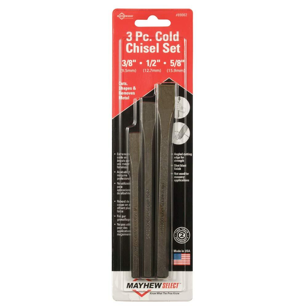 Mayhew 89062 Carded Cold Chisel Set, 3-Piece