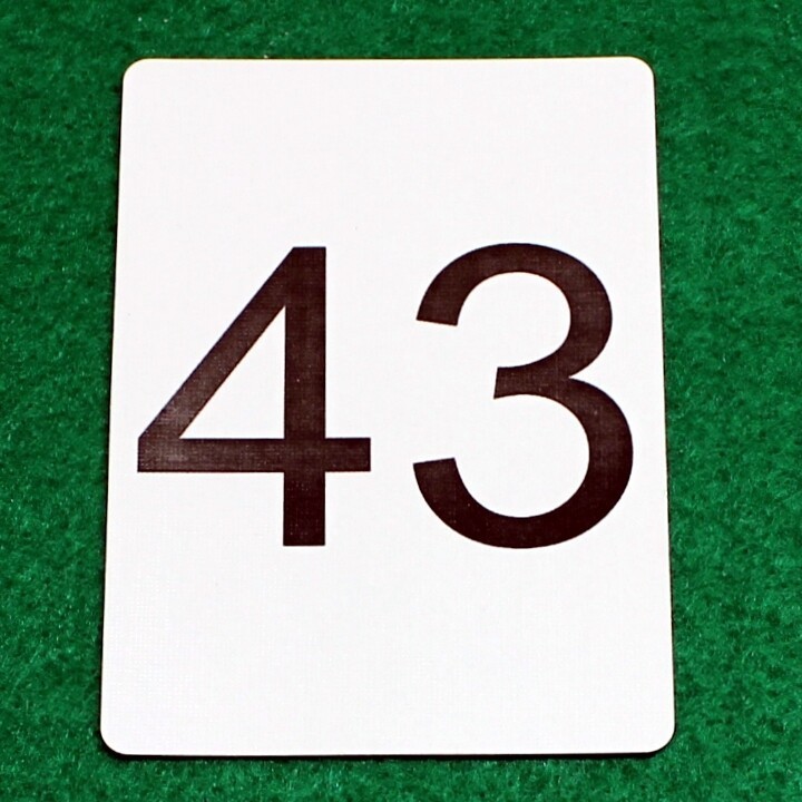 Number 43, Bicycle Printed Gaff Card, Blue