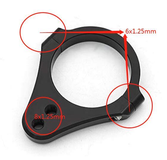43mm Universal Motorcycle CNC Steering Damper Fork Frame Mount Clamp Bracket USA