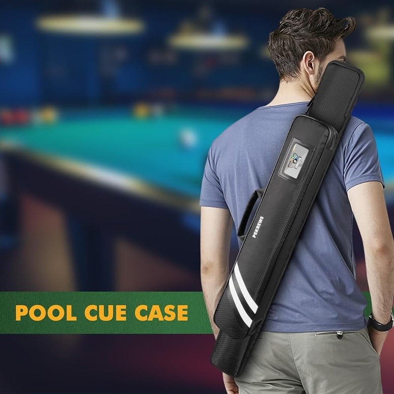 Durable Pool Cue Case Waterproof Portable Adjustable Strap Organizer Billiards