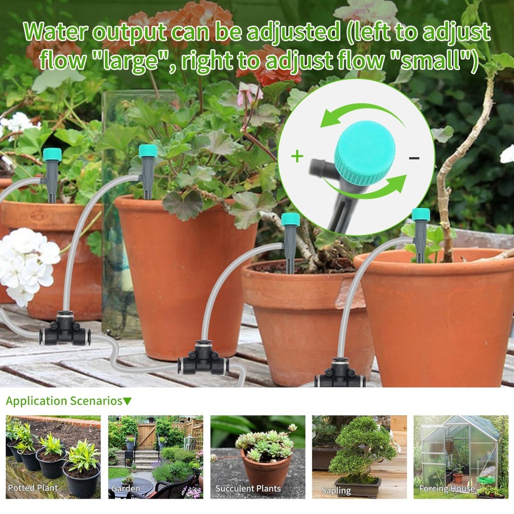 DAOTAILI Automatic Watering System for 20 Potted Plants w/ 30-Day Timer