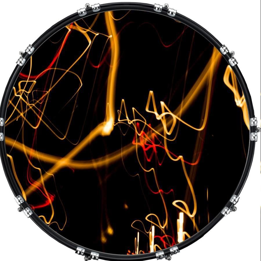 Custom 22" Kick Bass Drum Head Imageal Image Front Skin Abstract 17