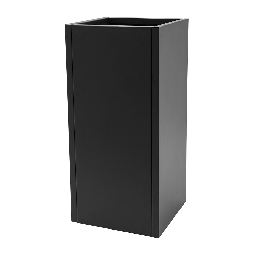 Modern Black Rectangular Large Flowerpot Tall Metal Outdoor/Indoor Planter Box