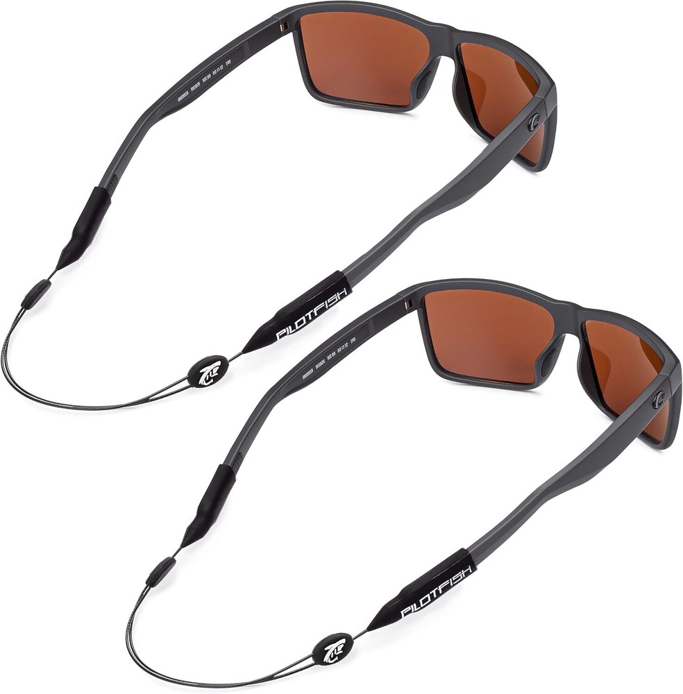 Adjustable Eyewear Retainer Cable Strap 2-Pack, 16 Inch, for Active Lifestyles