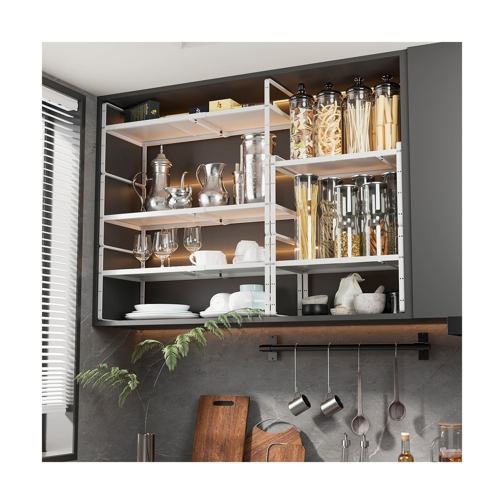 16.5~27.1" Expandable Shelf Organizer, 1Pack 10.2" Wide Stackable C... Fast Ship
