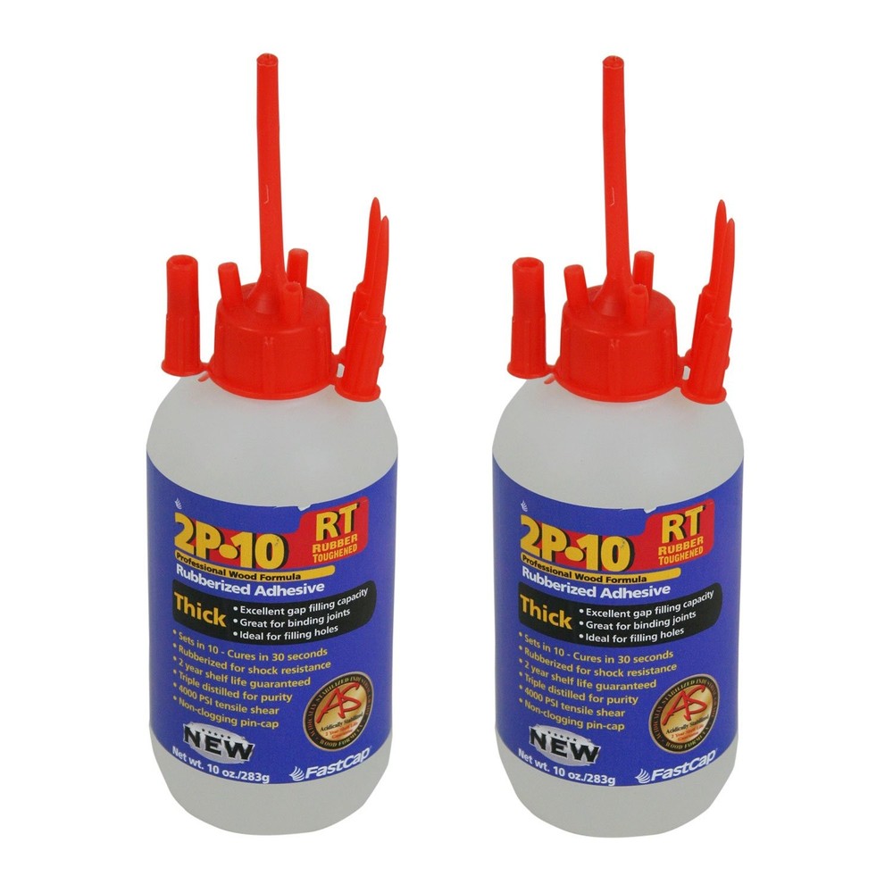 FastCap 2P-10 RT Professional 10 oz Rubberized Formula Thick Adhesive, 2-Pack