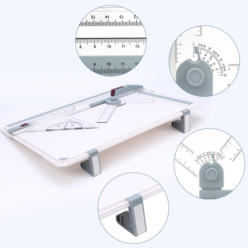 Inch A3 Drawing Board Multifunctional Drafting Table W/ Clear Scale Lines &