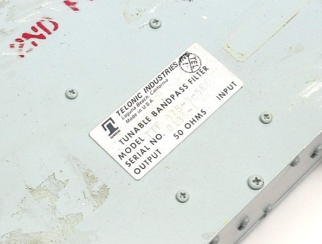 Telonic TTF 375-3-5EE Tunable Bandpass Filter