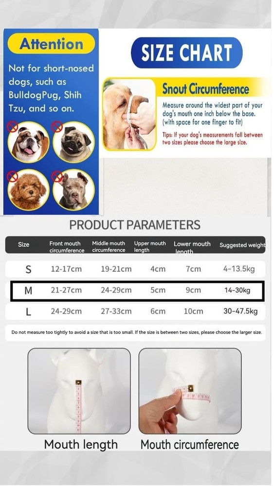 Dog Muzzle Soft Air Mesh for Medium Large Dogs, Medium, Black