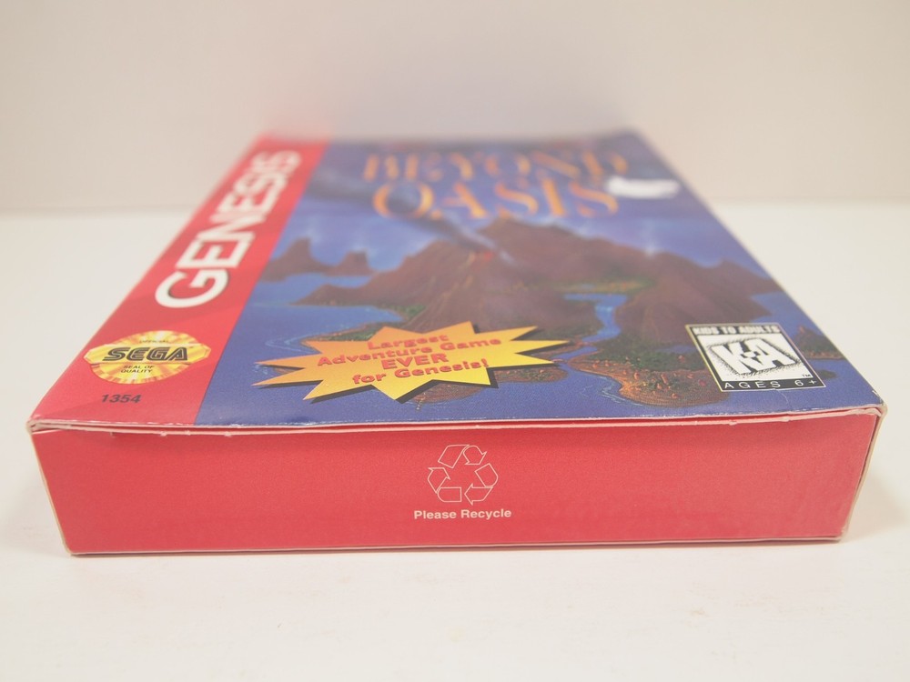 Beyond Oasis (SEGA Genesis) Authentic Cardboard BOX ONLY