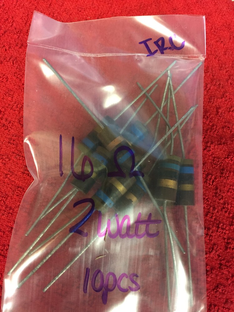 16 OHM 2 WATT CARBON COMPOSITION RESISTORS 10 PCS