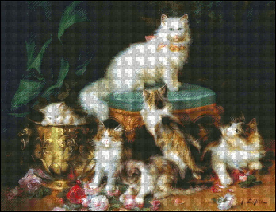 Chart Needlework Embroidery DIY - Counted Cross Stitch Patterns - White Queen