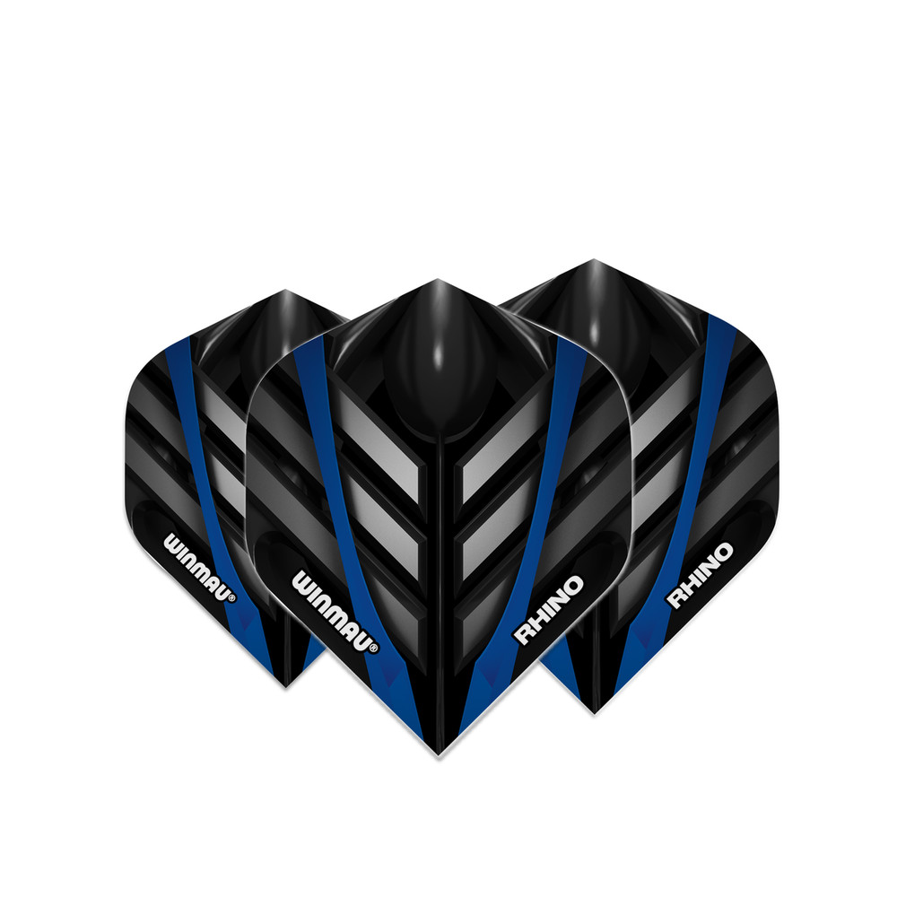 Winmau Rhino Standard Flight - Black, Blue & Grey