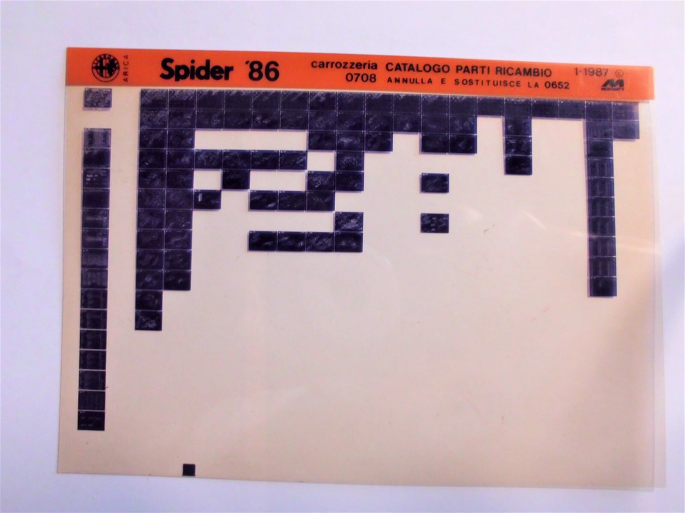Microfich Alfa Romeo - Spider `86 - Bodywork - 01/1987