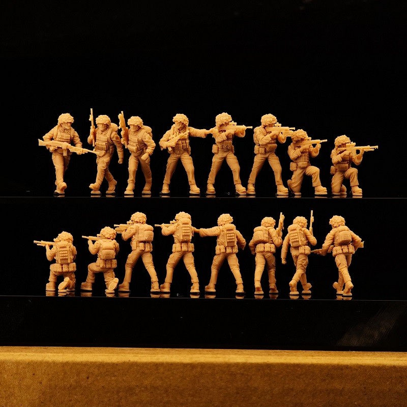 3D printed 1/72 Modern Britain "SAS Operational Team A" 8 man group model