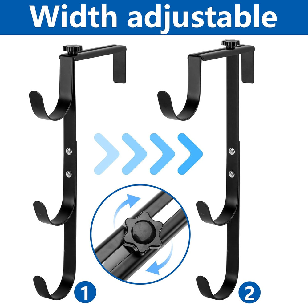 2 Pcs Three-Layer Pool Fence Hooks for Pool Equipment, Adjustable Pool Pole Hang