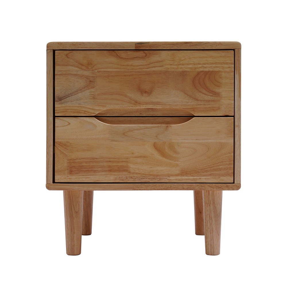Nightstand 2-Drawer Wooden Sofa End Table Bedside Storage Organizer Bedroom